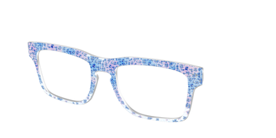 The Hydrangea Confetti Crystal with Gold Foil - Angle Top Thumbnail - Pair Eyewear