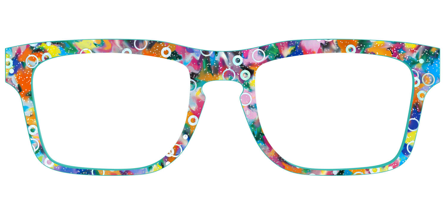 The Imaginative Tortoise with Bubble Glitter - Front Top Image - Pair Eyewear