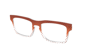 The Inferno Orange Gradient Crystal Polka Dots - Angle Top Thumbnail - Pair Eyewear