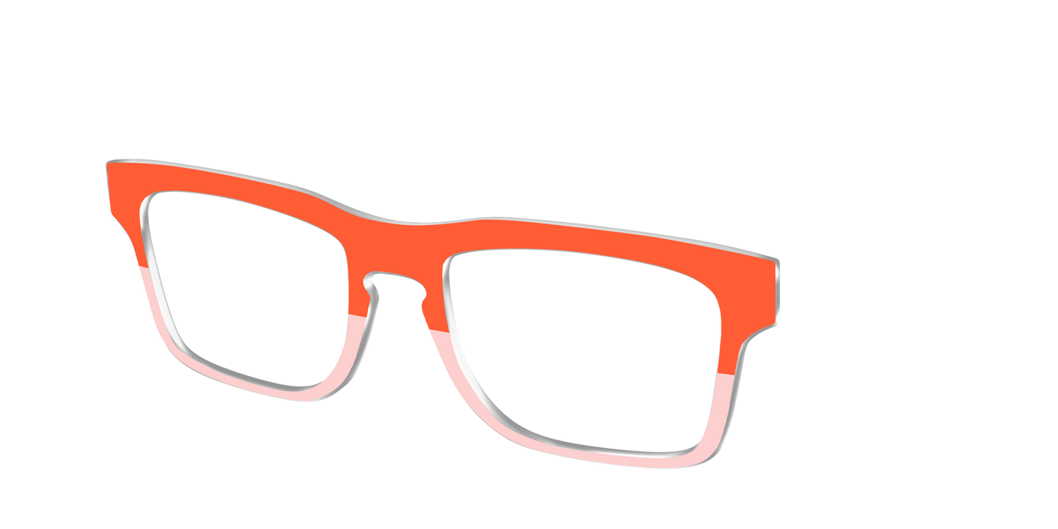 The Jasper & Venetian Pink Split - Angle Top Image - Pair Eyewear