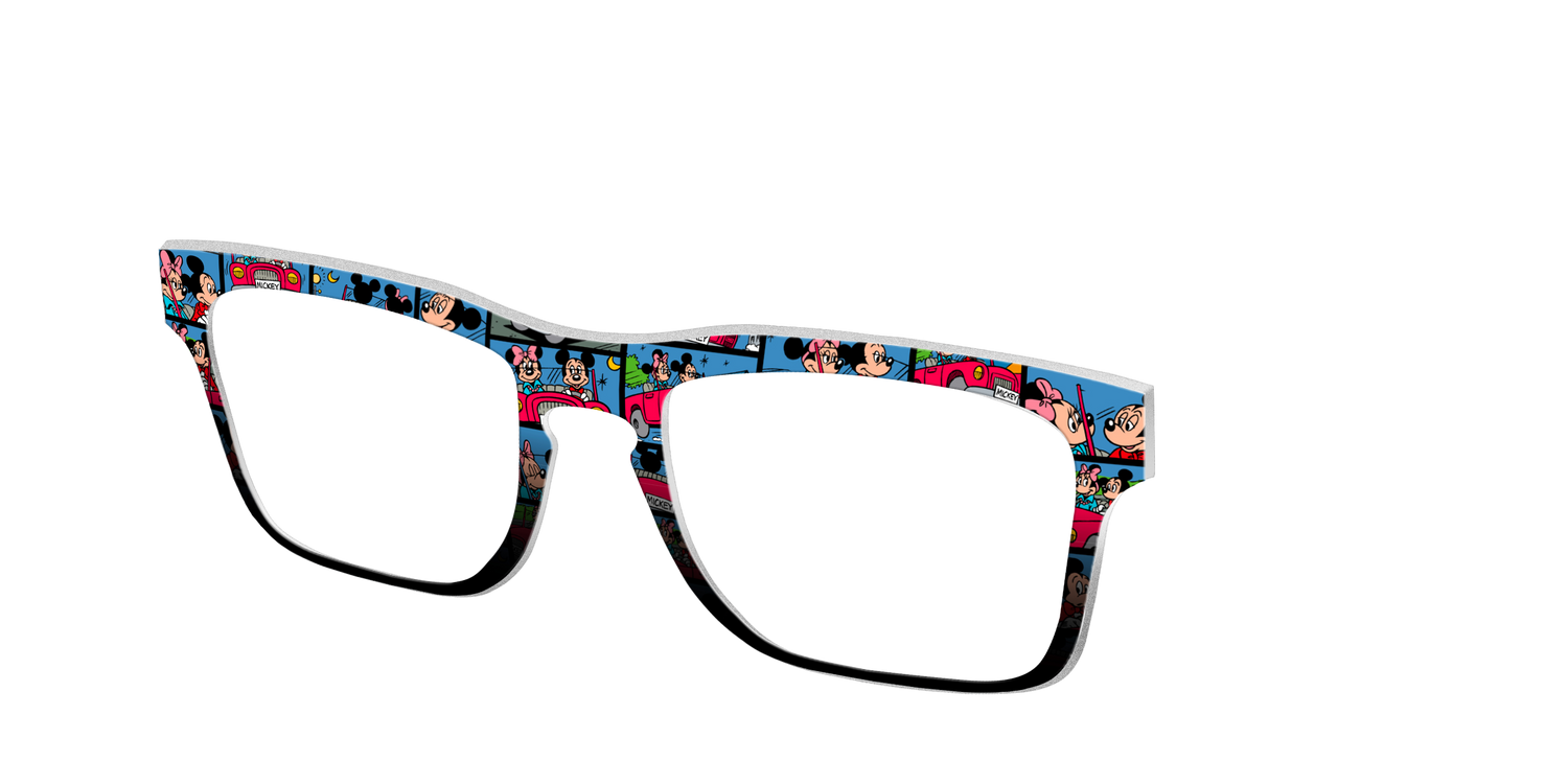 The Mickey & Minnie Comic Split - Angle Top Image - Pair Eyewear