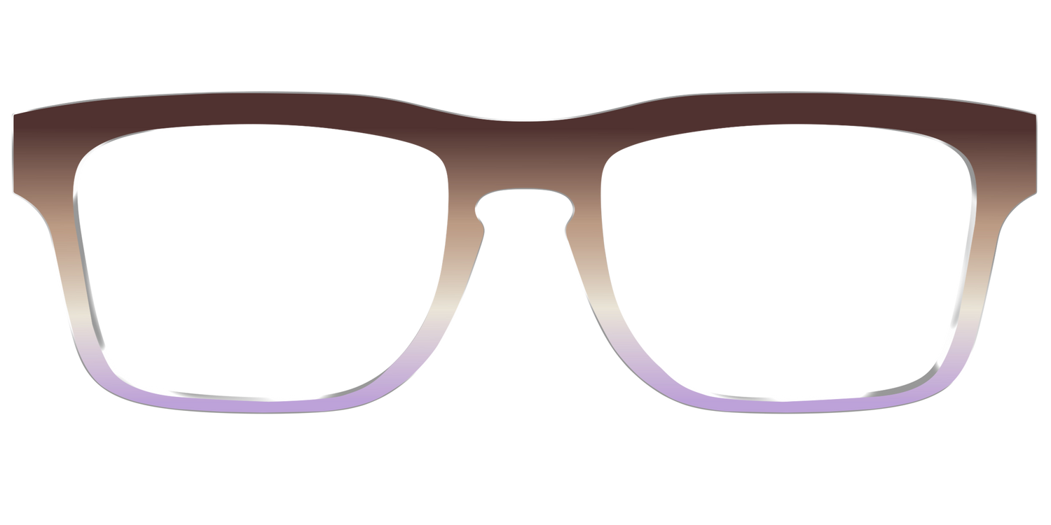 The Mocha to Light Lavender Gradient - Front Top Image - Pair Eyewear