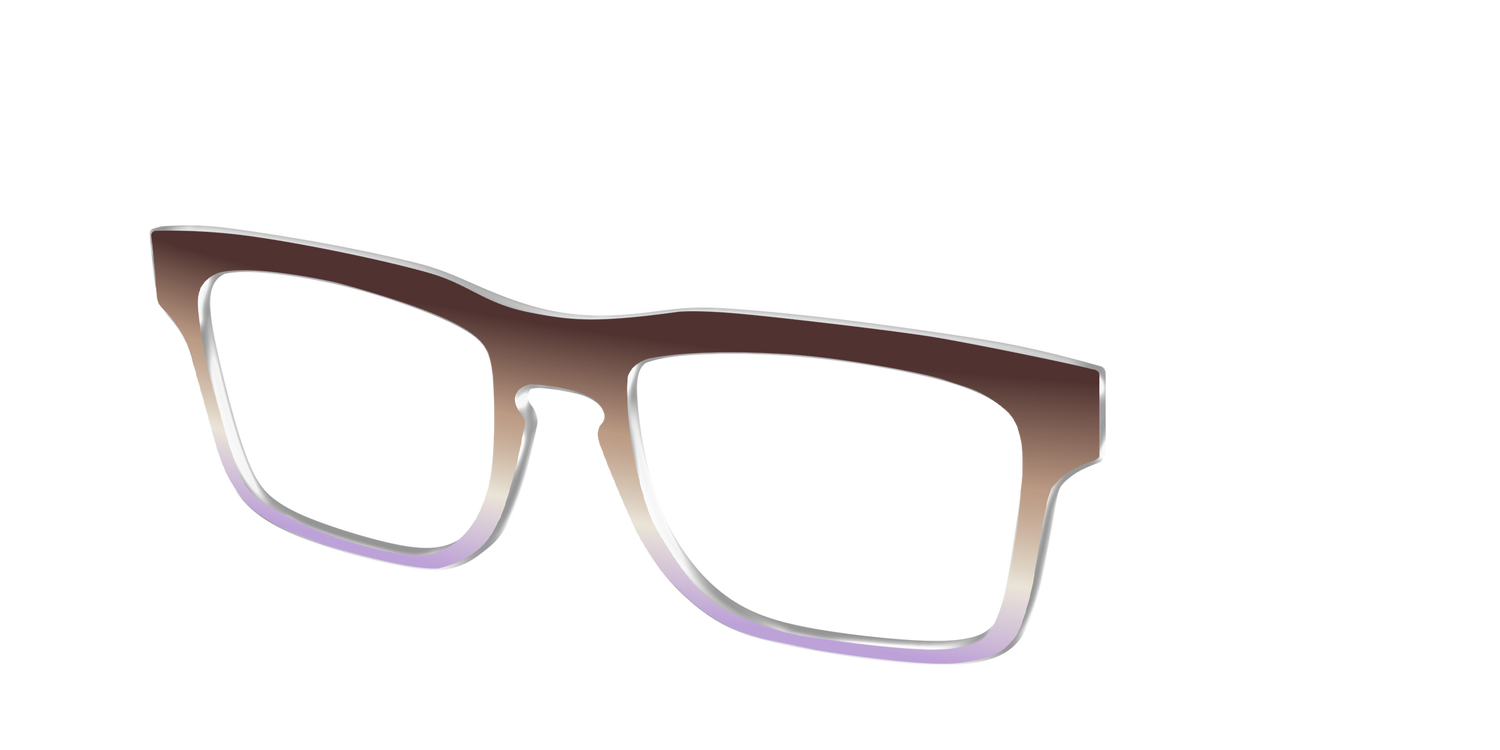 The Mocha to Light Lavender Gradient - Angle Top Image - Pair Eyewear