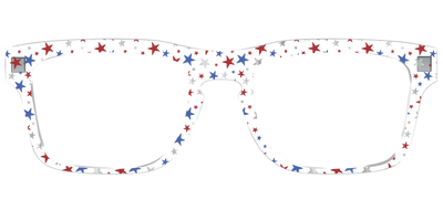 The Multi Stars Crystal with Silver Foil - Front Top Thumbnail - Pair Eyewear