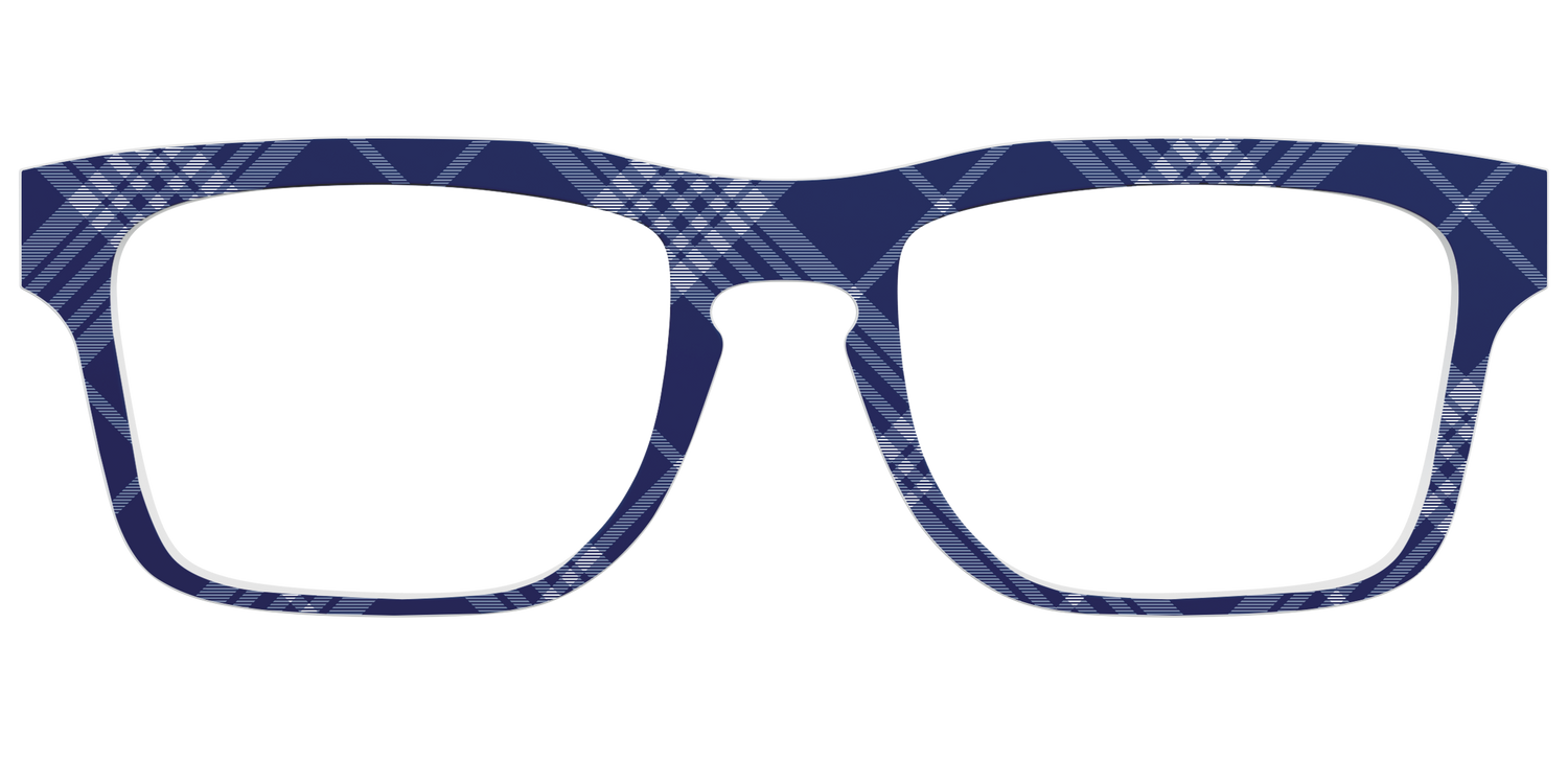 The Navy Twill Plaid - Front Top Image - Pair Eyewear