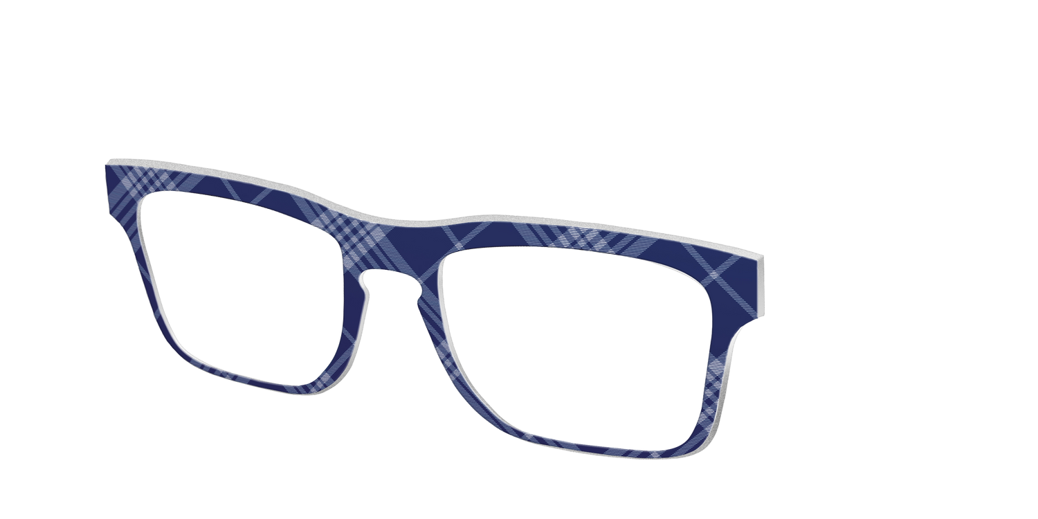 The Navy Twill Plaid - Angle Top Image - Pair Eyewear