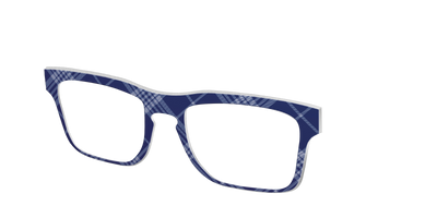 The Navy Twill Plaid - Angle Top Thumbnail - Pair Eyewear