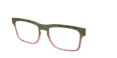 The Olive to Rose Trellis with Champagne Foil - Angle Top Thumbnail - Pair Eyewear