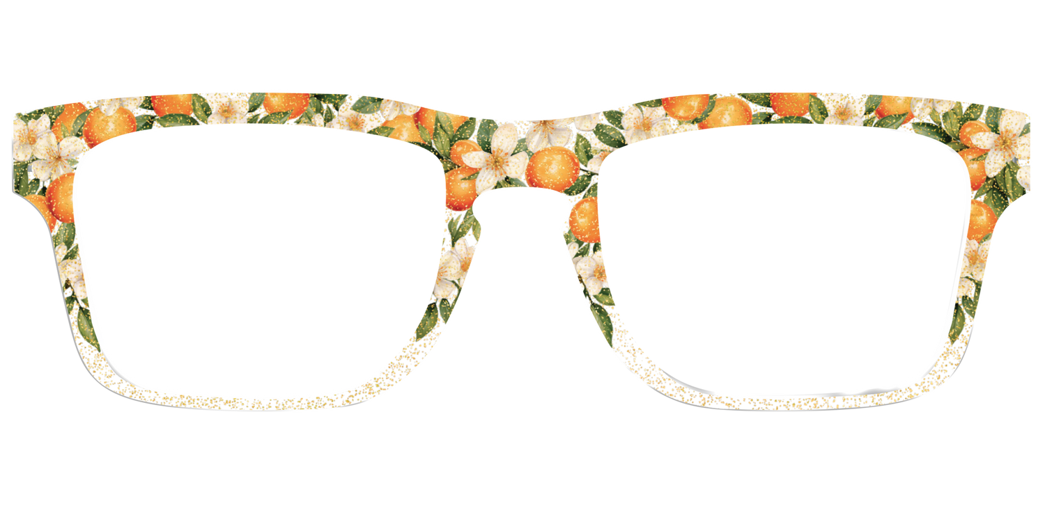 The Orange Blossom Glitter Crystal - Front Top Image - Pair Eyewear