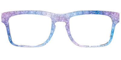 The Pastel Snowflake with Iridescent Glitter - Front Top Thumbnail - Pair Eyewear