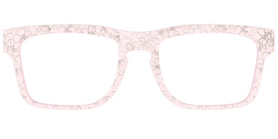 The Pink Shimmer Petals with Silver Foil - Front Top Thumbnail - Pair Eyewear