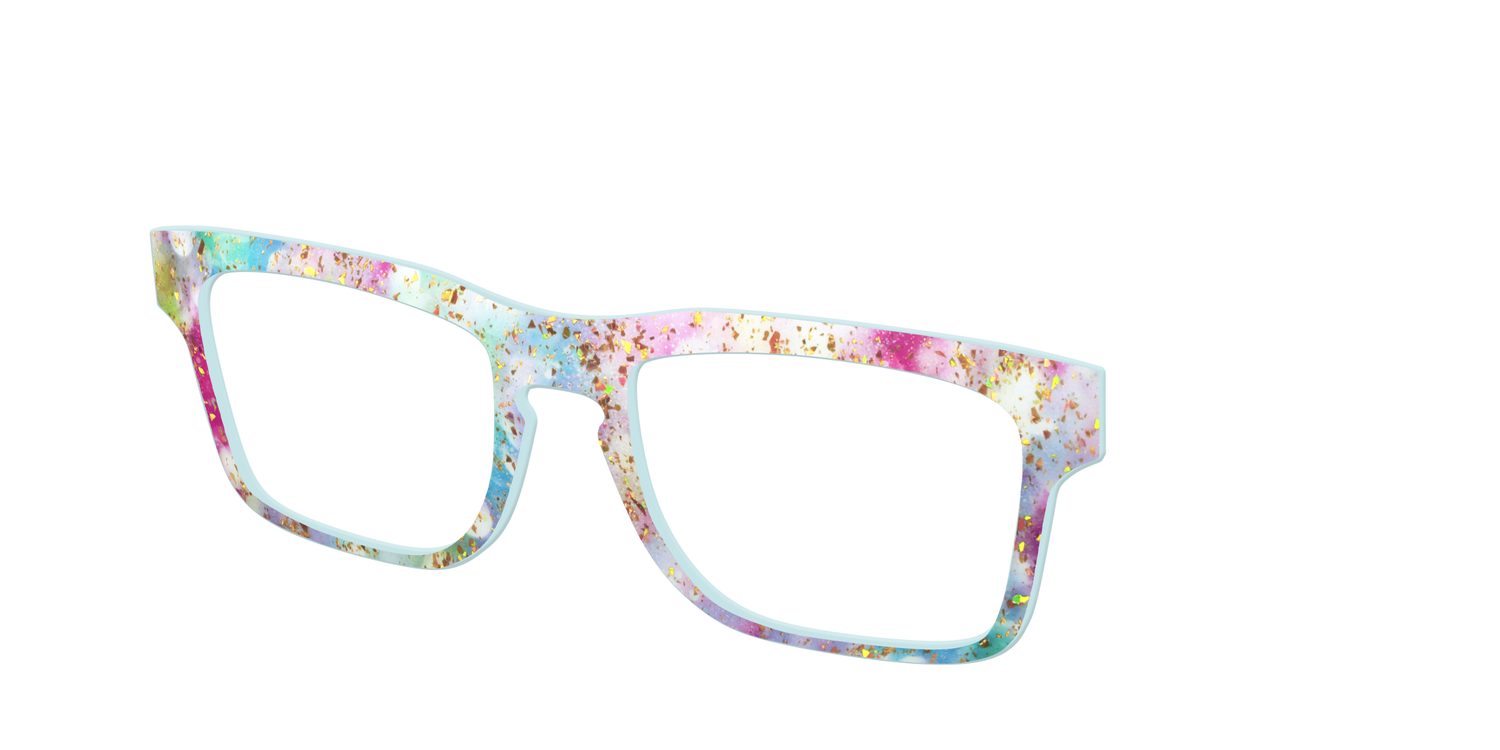 The Pixie Bokeh with Gold Flakes - Angle Top Image - Pair Eyewear