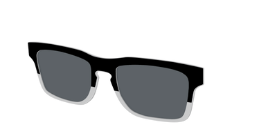 The Polarized Black to Gray Crystal Split Sun Top - Angle Top Thumbnail - Pair Eyewear