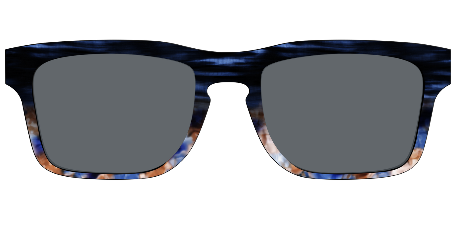 The Polarized Blue Horn Tortoise Sun Top - Front Top Image - Pair Eyewear
