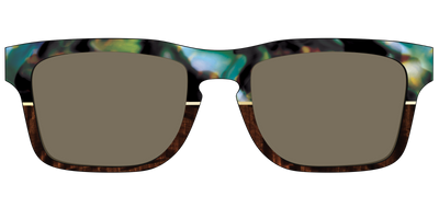 The Polarized Mirage Split with Gold Foil Sun Top - Front Top Thumbnail - Pair Eyewear