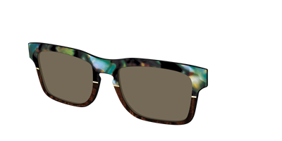 The Polarized Mirage Split with Gold Foil Sun Top - Angle Top Thumbnail - Pair Eyewear