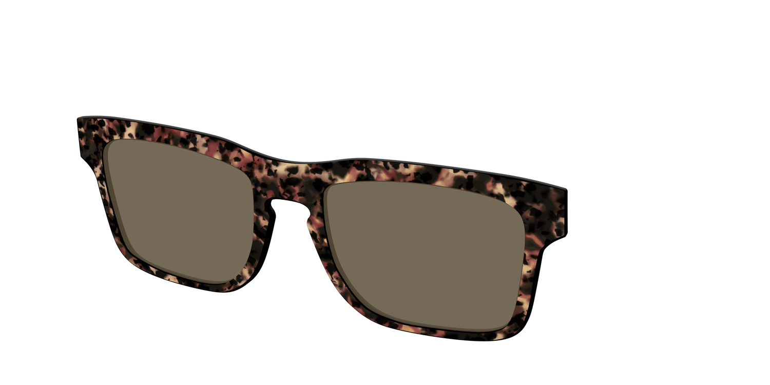 The Polarized Sienna Tortoise Sun Top - Angle Top Image - Pair Eyewear