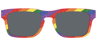 The Polarized Traditional Pride Flag Glitter Sun Top - Front Top Thumbnail - Pair Eyewear