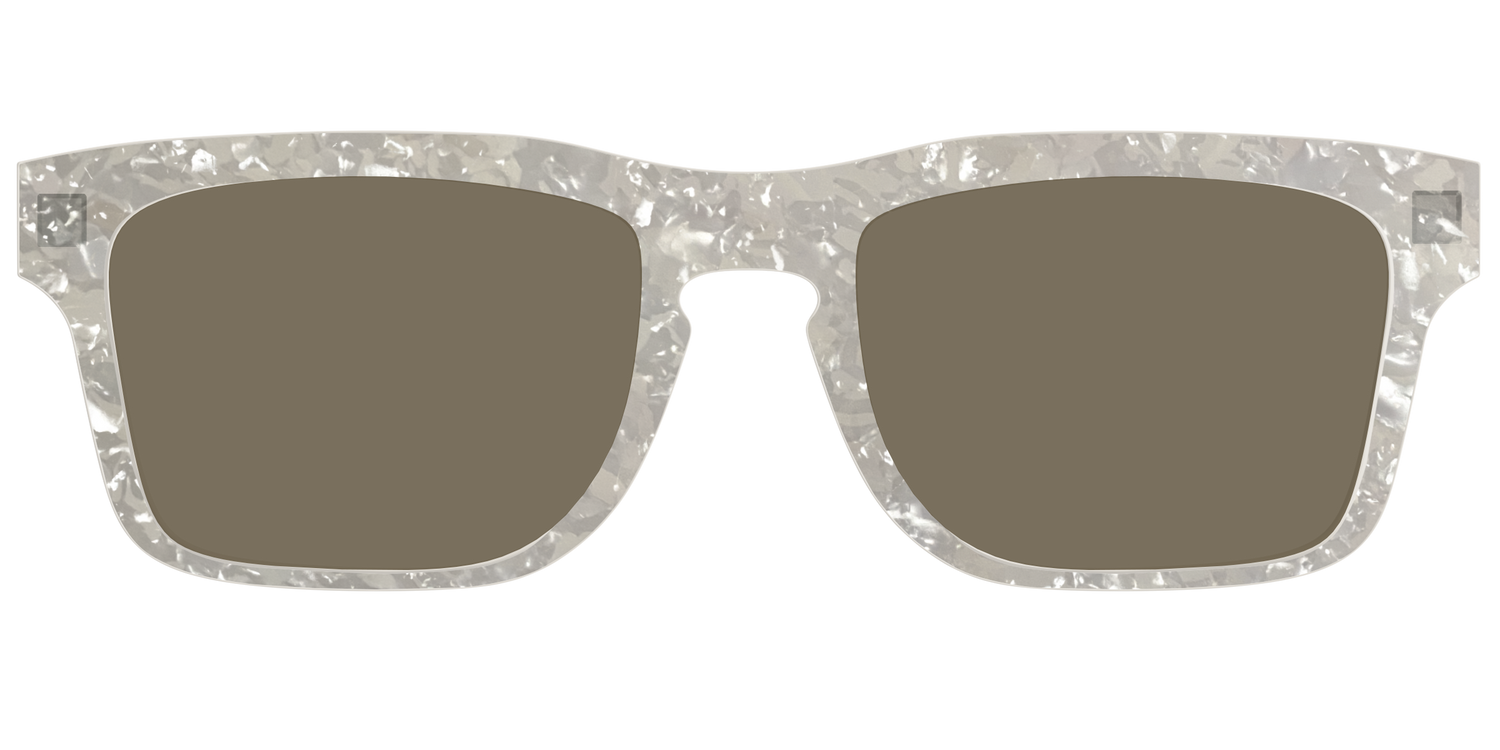 The Polarized White Quartz Pearl Sun Top - Front Top Image - Pair Eyewear