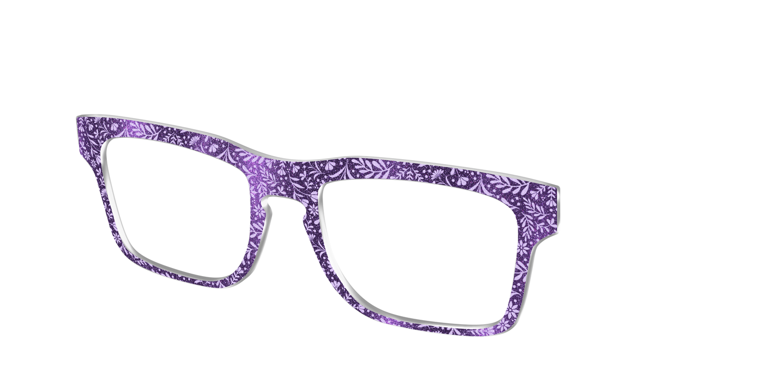 The Purple Shimmer Botanical - Angle Top Image - Pair Eyewear