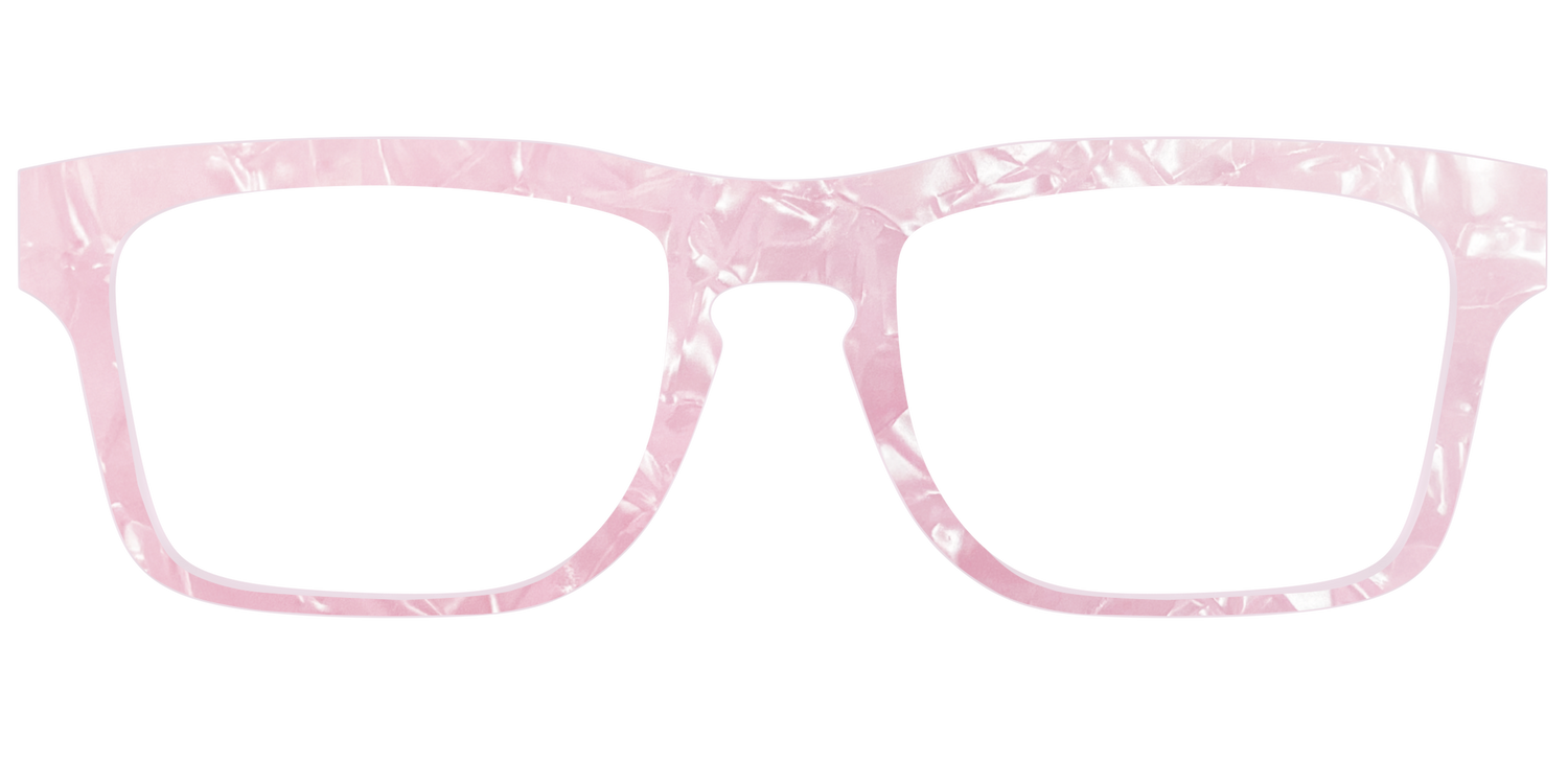 The Rose Quartz Pearl Marble - Front Top Image - Pair Eyewear