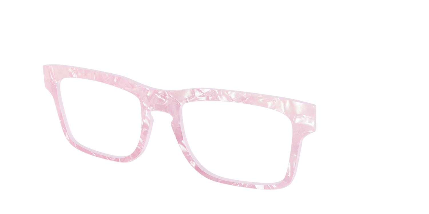 The Rose Quartz Pearl Marble - Angle Top Image - Pair Eyewear