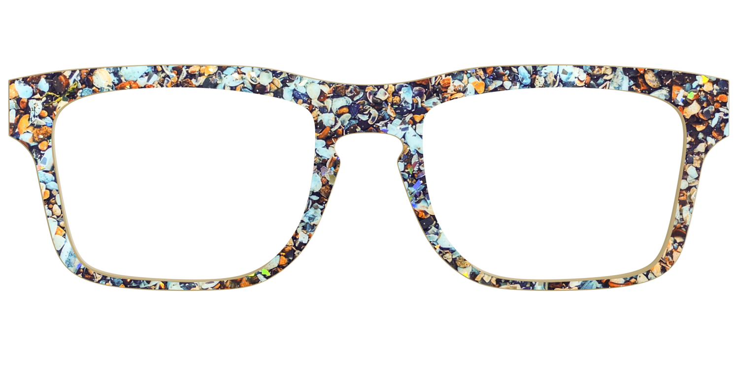 The Seashell Tortoise with Holographic Glitter - Front Top Image - Pair Eyewear