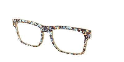 The Seashell Tortoise with Holographic Glitter - Angle Top Thumbnail - Pair Eyewear