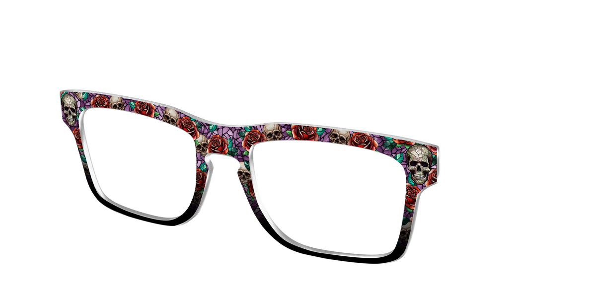 The Skull & Thorn Stained Glass - Angle Top Image - Pair Eyewear