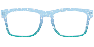 The Sky Blue Crystal with Daisy Glitter - Front Top Thumbnail - Pair Eyewear
