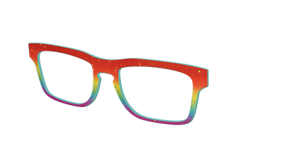 The Spectrum Gradient with Gold Flakes - Angle Top Thumbnail - Pair Eyewear