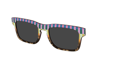 The Polarized Summer Stripes Tortoise Sun Top - Angle Top Thumbnail - Pair Eyewear