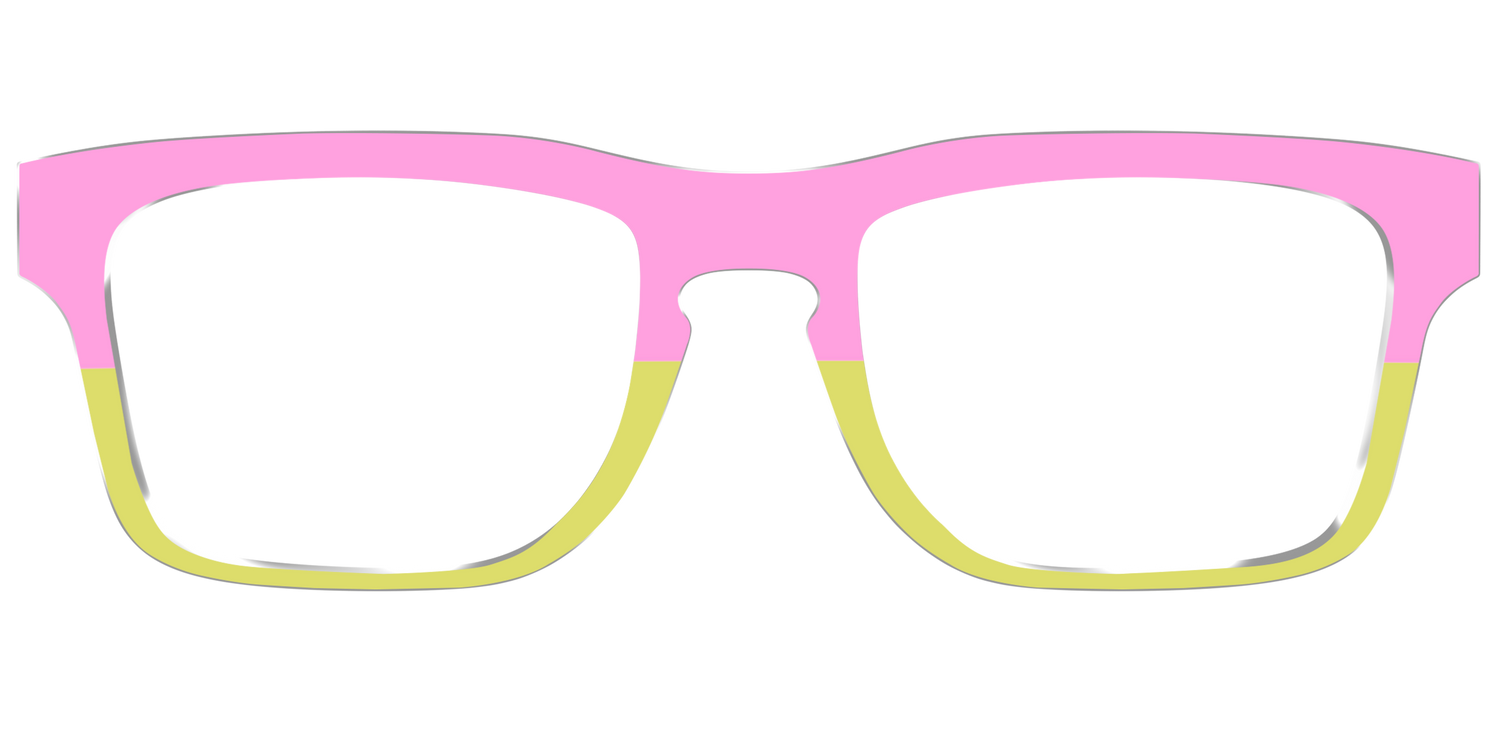 The Sweet Pea & Chartreuse Split - Front Top Image - Pair Eyewear