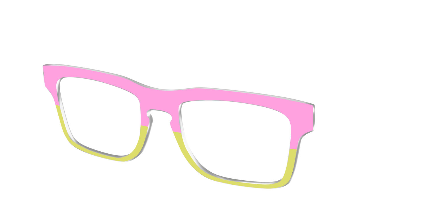 The Sweet Pea & Chartreuse Split - Angle Top Image - Pair Eyewear