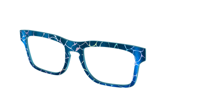 The Teal Shimmer Holographic Pool - Angle Top Thumbnail - Pair Eyewear