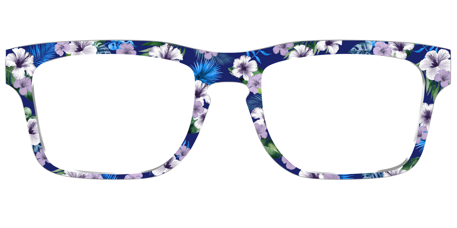 The Tropical Blue Blossoms - Front Top Image - Pair Eyewear