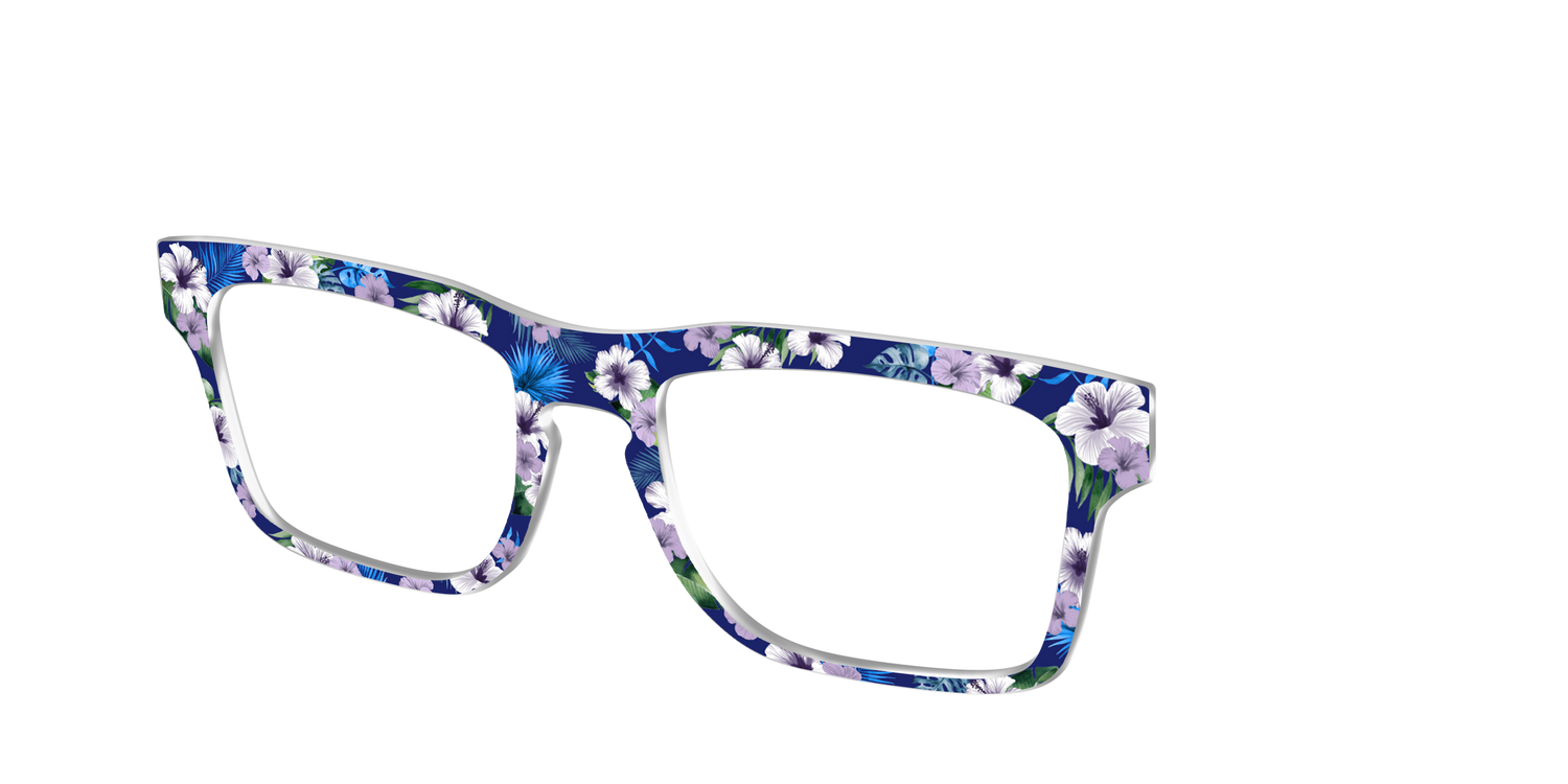 The Tropical Blue Blossoms - Angle Top Image - Pair Eyewear