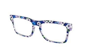 The Tropical Blue Blossoms - Angle Top Thumbnail - Pair Eyewear