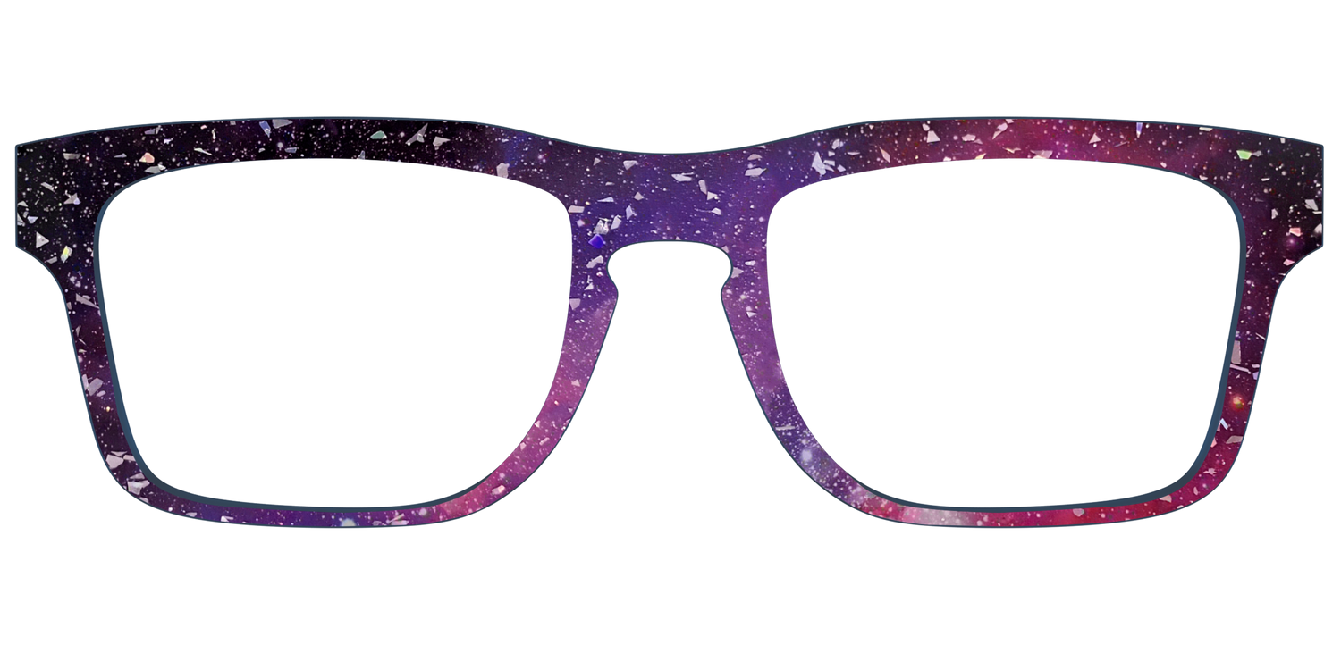 The Twilight Sky with Holographic Glitter - Front Top Image - Pair Eyewear