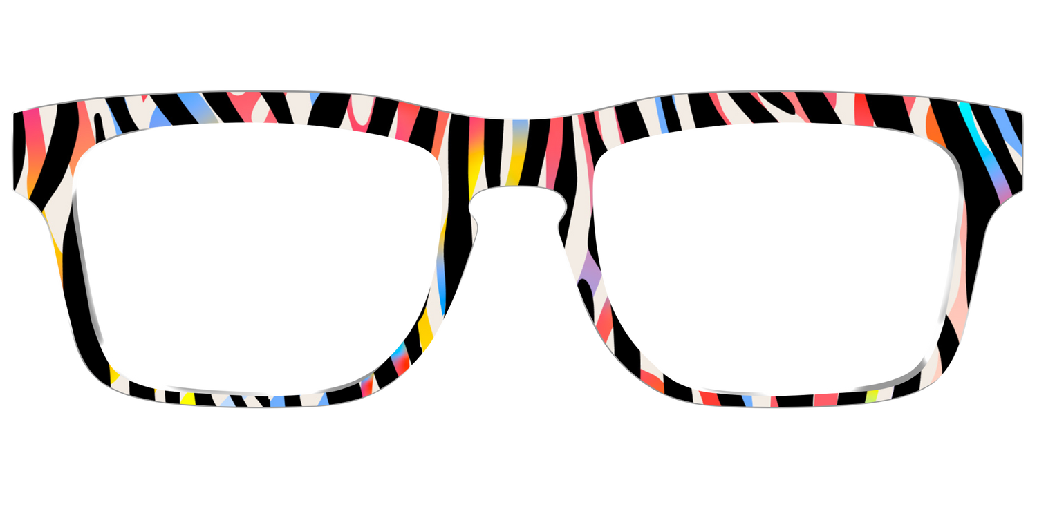 The Vivid Zebra Stripes - Front Top Image - Pair Eyewear