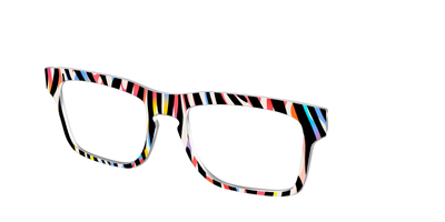 The Vivid Zebra Stripes - Angle Top Thumbnail - Pair Eyewear