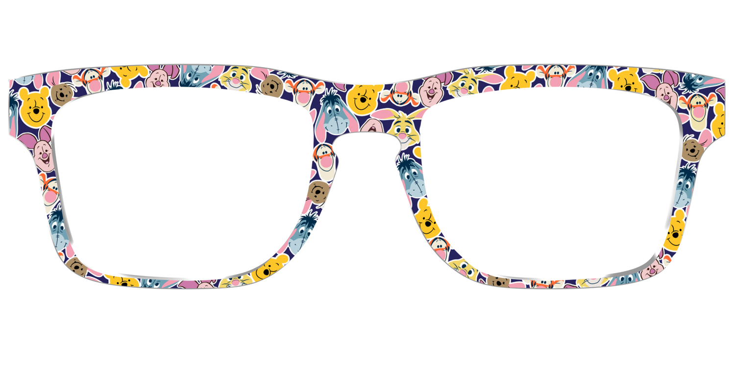 Winnie the Pooh & Friends Stickers - Front Top Image - Pair Eyewear