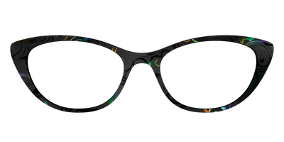 The Black Holographic Scrolls - Front Top Thumbnail - Pair Eyewear