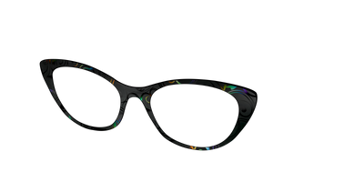 The Black Holographic Scrolls - Angle Top Thumbnail - Pair Eyewear