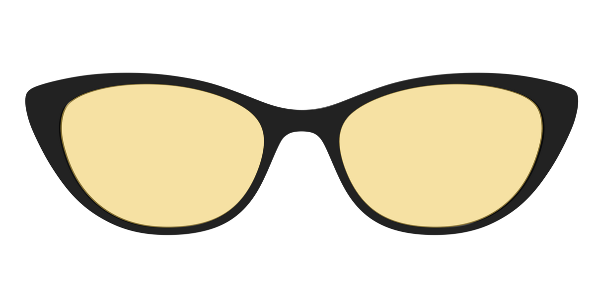 The Black With Citrine Yellow lens - Front Top Image - Pair Eyewear