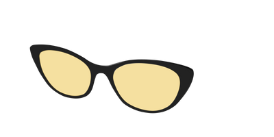 The Black With Citrine Yellow lens - Angle Top Thumbnail - Pair Eyewear