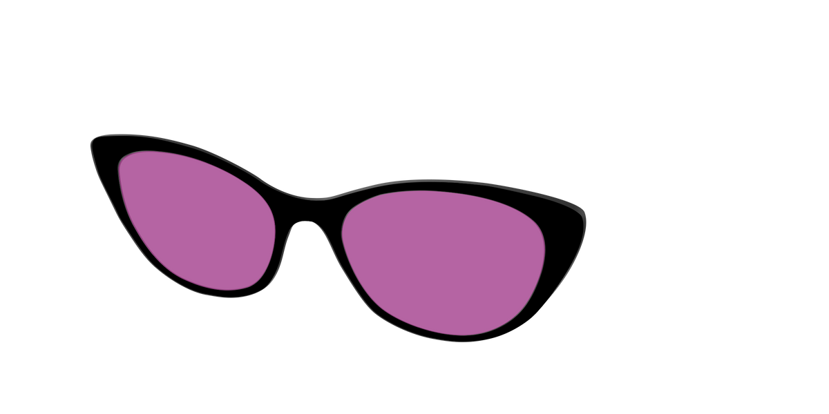 The Black with Violet Golf lens - Angle Top Image - Pair Eyewear