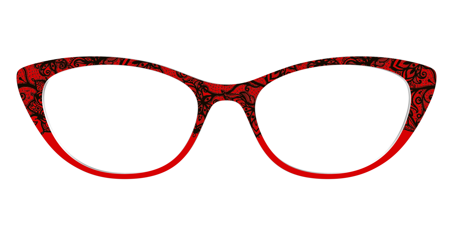 The Blood Red Lace Split - Front Top Image - Pair Eyewear