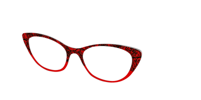 The Blood Red Lace Split - Angle Top Thumbnail - Pair Eyewear