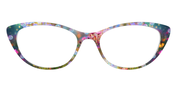 The ella - Teal Pearlized Gradient Acetate Silver Metal